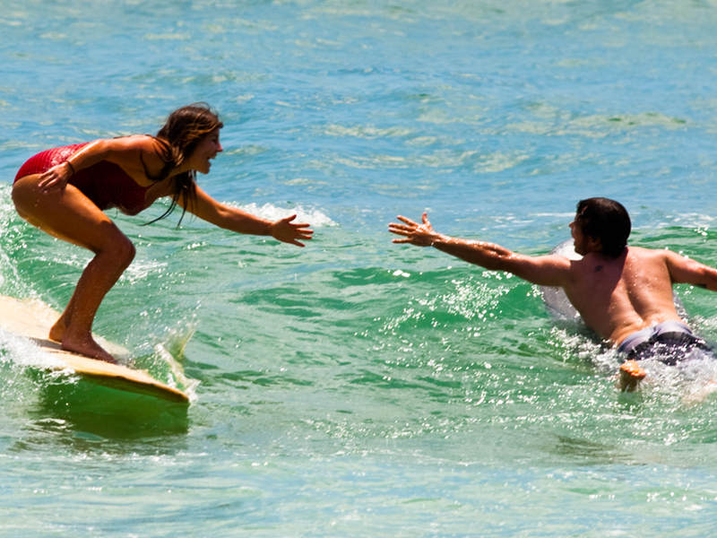 surfing in raglan